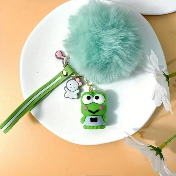 Sanrio Keroppi Keychain With Strap - Picture 1 of 7